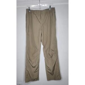 Field & Stream Pants Mens Medium Khaki Ripstop Hiking Quick-Dry Elastic Waist